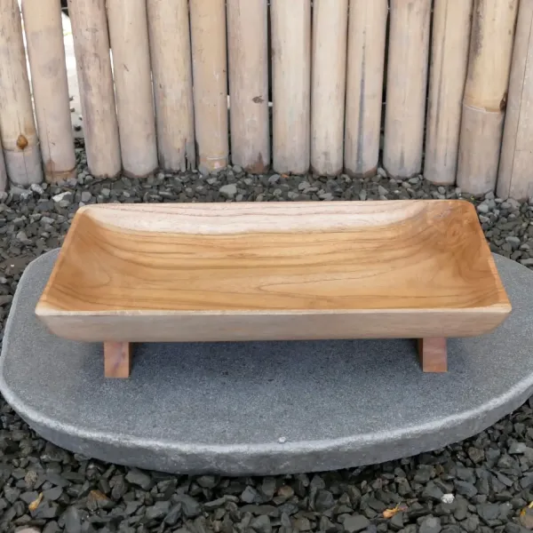Sushi-Teller aus Holz, aus Teakholz, 36x20x6,5 